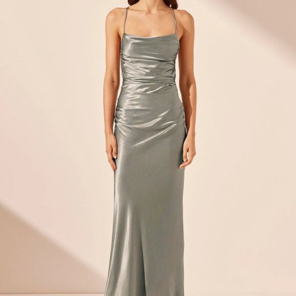 Shona Joy La Lune Lace Back Maxi Dress (Sage) - Picture 2 of 5